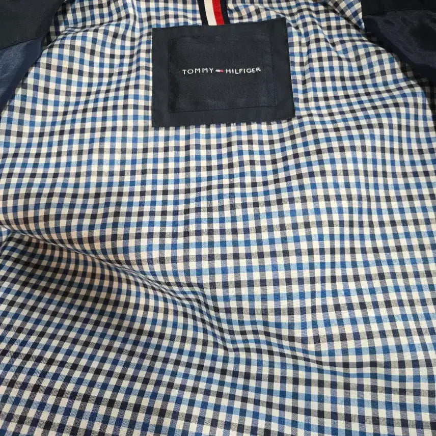 [BUNJANG] Tommy Hilfiger Navy Check Lined Bomber Jacket / 타미힐피거 점퍼 L
