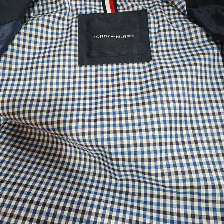 [BUNJANG] Tommy Hilfiger Navy Check Lined Bomber Jacket / 타미힐피거 점퍼 L