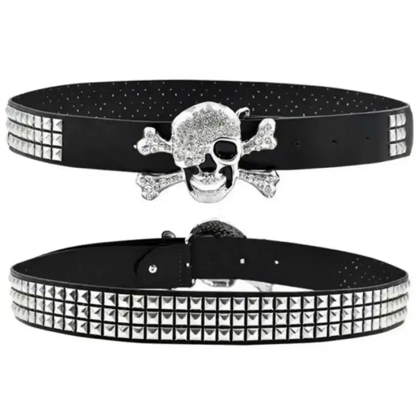 [BUNJANG] Punk Goth Y2K Skull Studded Belt / 펑크 갸루 y2k 해골 스터드 벨트