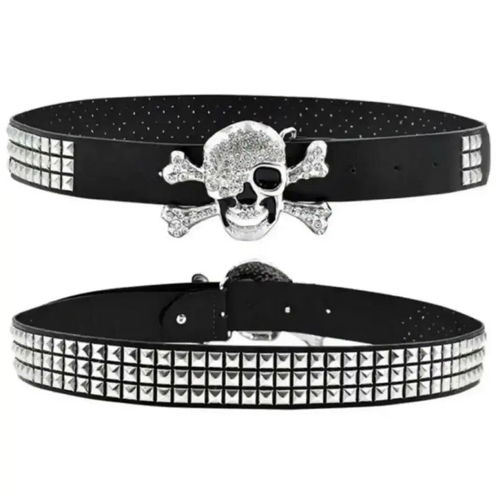 [BUNJANG] Punk Goth Y2K Skull Studded Belt / 펑크 갸루 y2k 해골 스터드 벨트