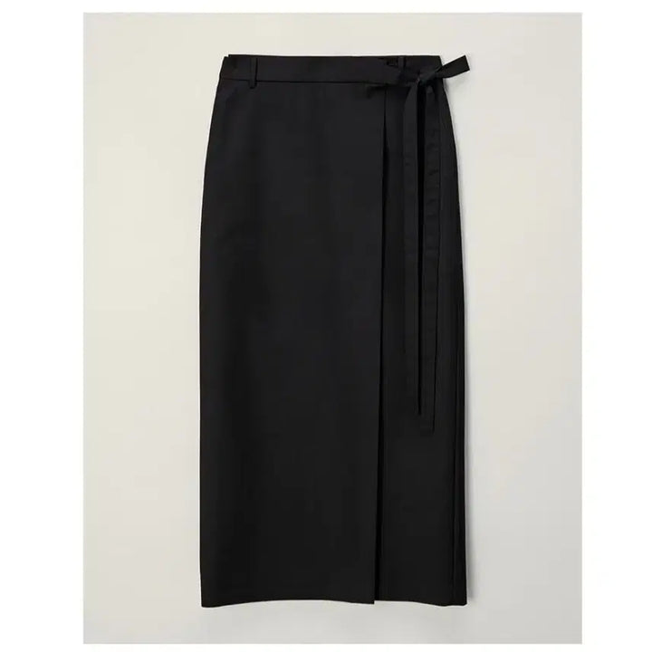 [BUNJANG] Dunst Maxi Wrap Skirt Long Skirt Black / 던스트 맥시 랩 스커트 롱스커트 블랙