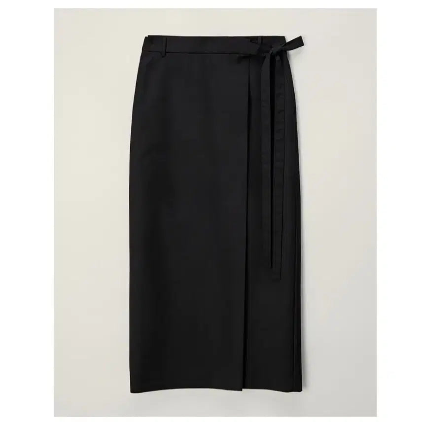 [BUNJANG] Dunst Maxi Wrap Skirt Long Skirt Black / 던스트 맥시 랩 스커트 롱스커트 블랙