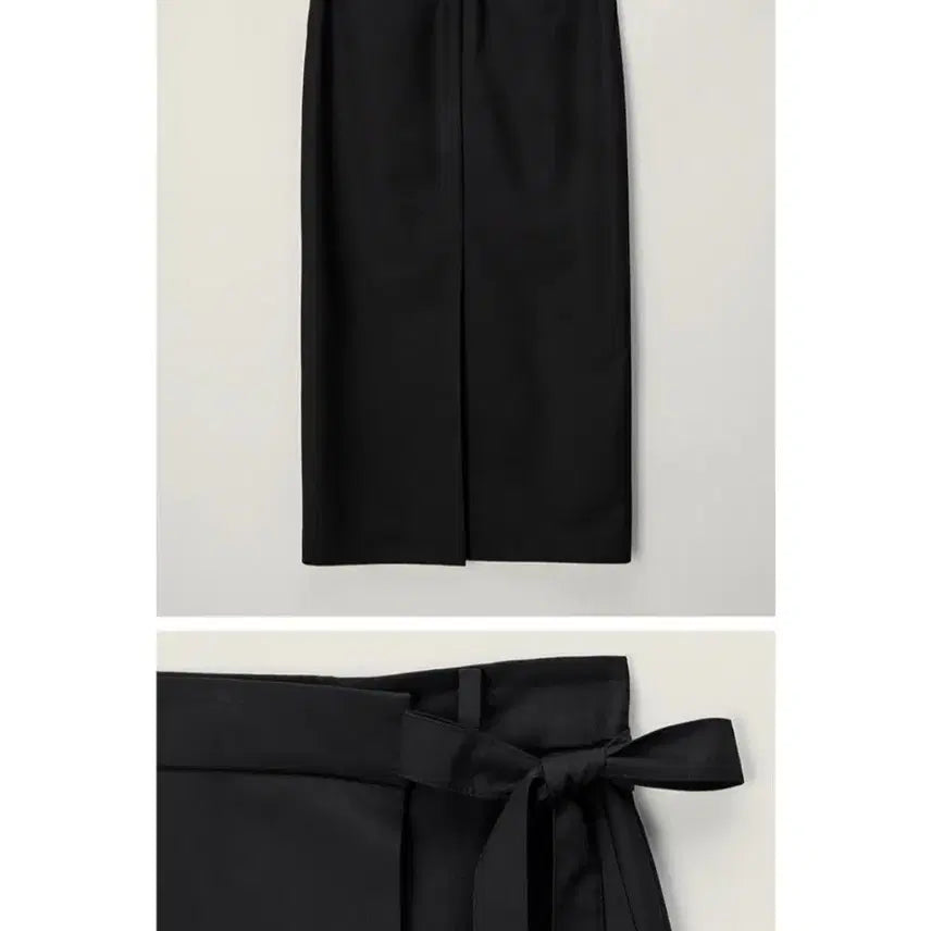 [BUNJANG] Dunst Maxi Wrap Skirt Long Skirt Black / 던스트 맥시 랩 스커트 롱스커트 블랙