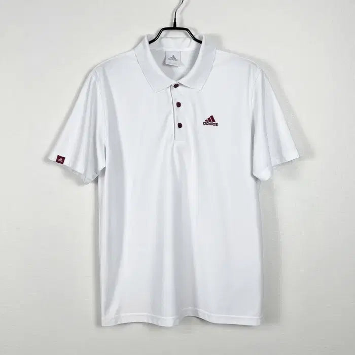 [BUNJANG] Adidas White Collar Short Sleeve T-Shirt Men XL (105) / 아디다스/화이트 카라 반팔 티 티셔츠 남XL 105/라덴
