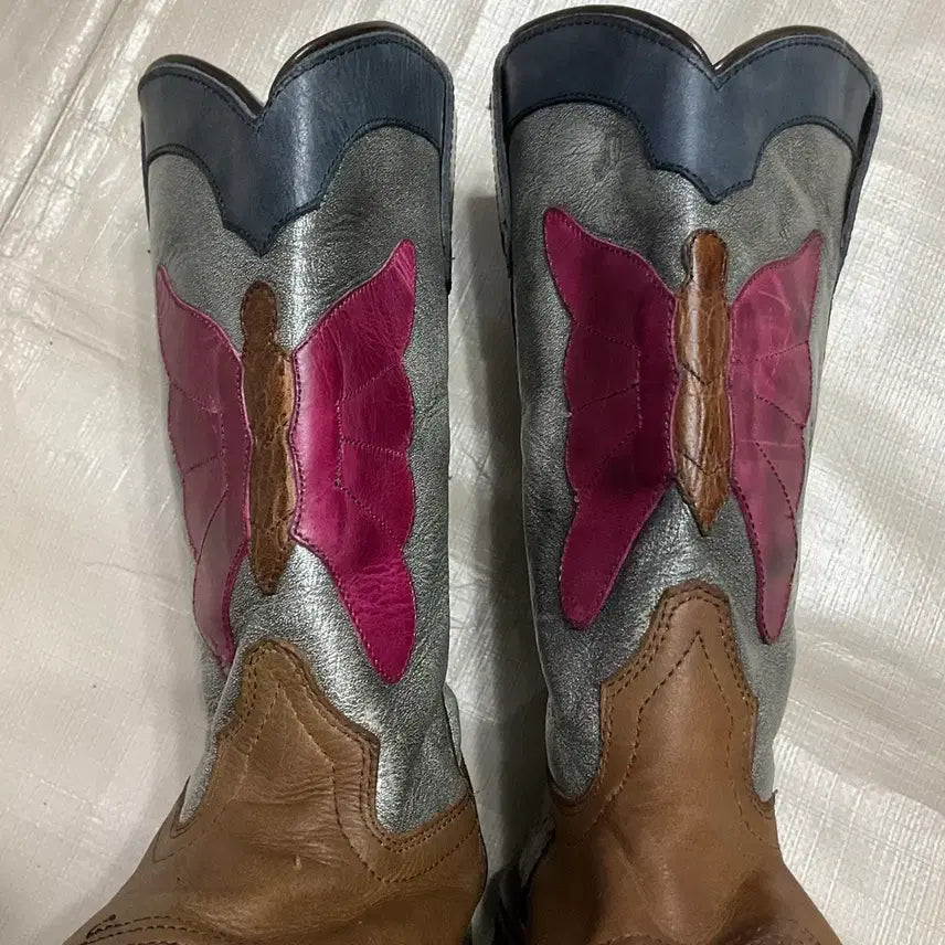 [BUNJANG] Vintage Western Boots Butterfly Detail Size 250 / 빈티지 웨스턴 부츠 250