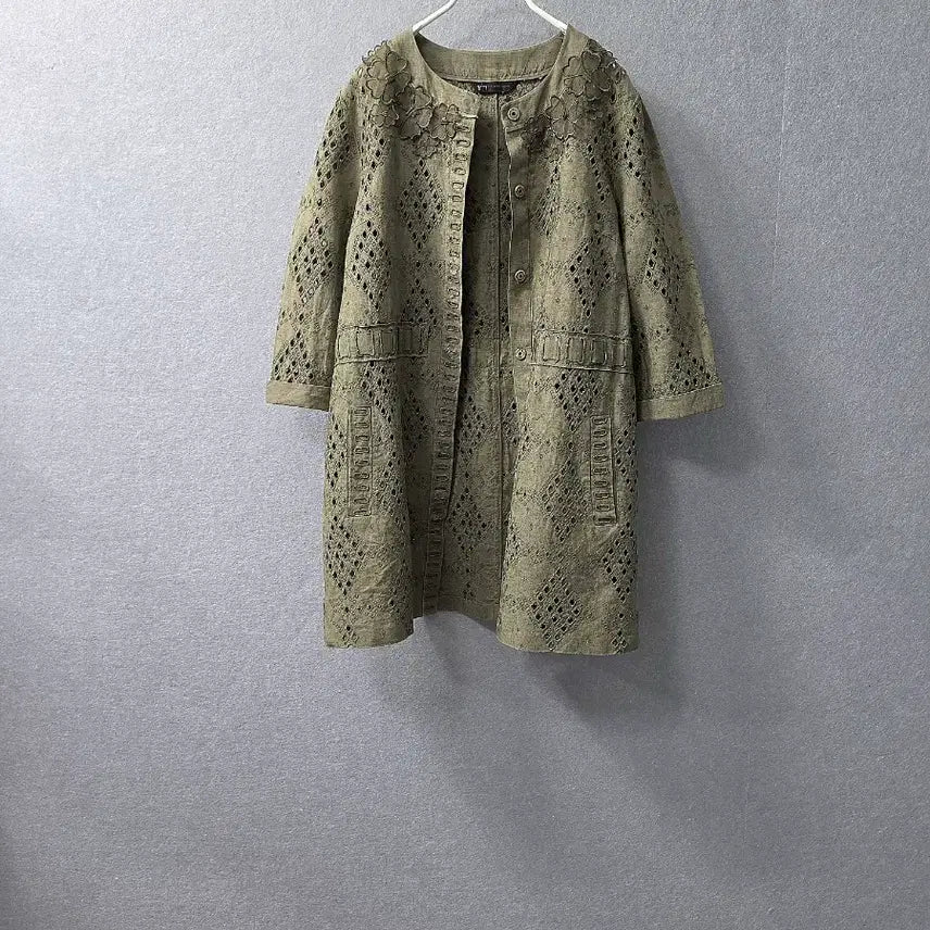 [BUNJANG] GIBI Linen Punching Lace Jacket / 기비  린넨  펀칭 레이스  자켓