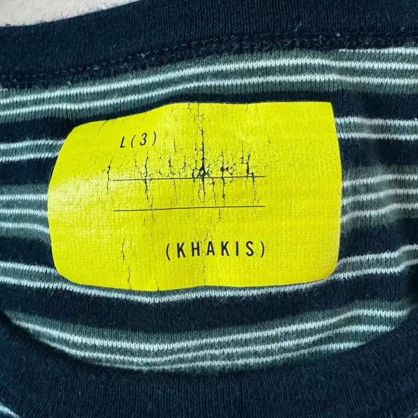 [BUNJANG] Cakiss Stripe Short Sleeve T-Shirt - L / 카키스 스트라이프 반팔 티셔츠 L