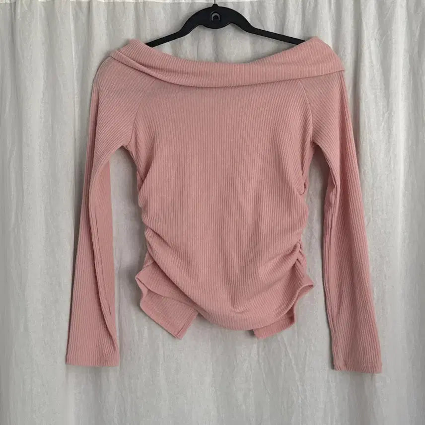 [BUNJANG] Shirring Zip-Up T-Shirt / 셔링 집업 티셔츠