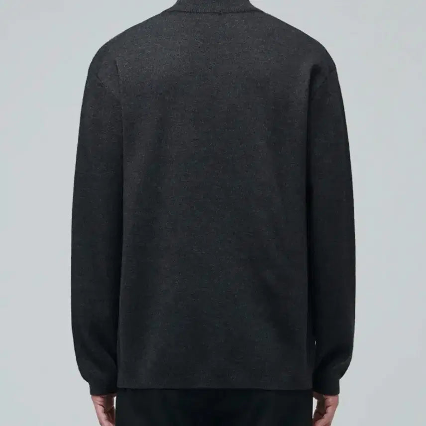 [BUNJANG] Uniqlo Mock Neck Long Sleeve Knit Charcoal Gray (S) / 무탠다드 목폴라 긴팔 니트 차콜그레이(S)