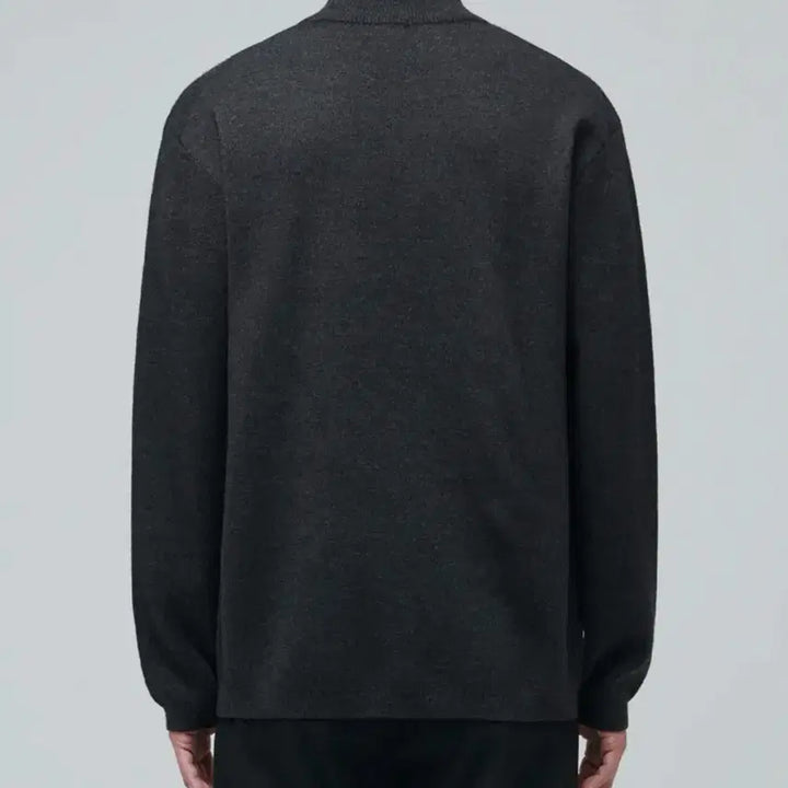 [BUNJANG] Uniqlo Mock Neck Long Sleeve Knit Charcoal Gray (S) / 무탠다드 목폴라 긴팔 니트 차콜그레이(S)