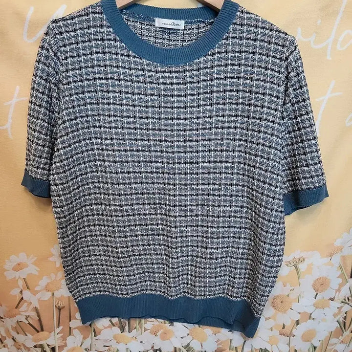 [BUNJANG] ROEM Short-Sleeve Knit T-Shirt / 로엠 반팔 니트 티셔츠 95