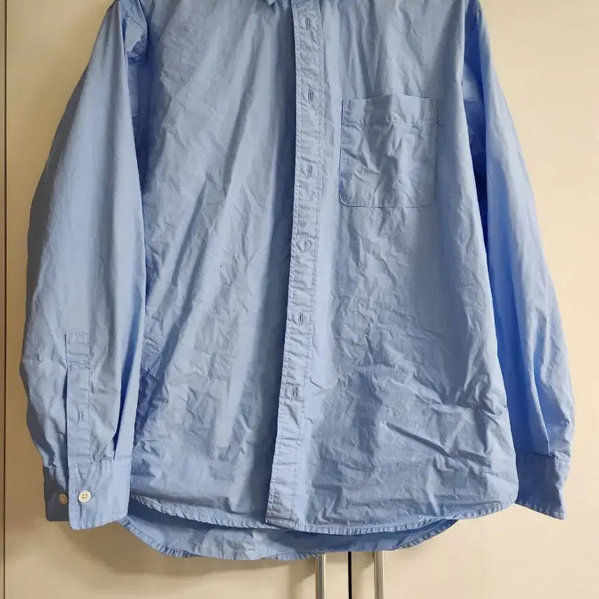 [BUNJANG] MUSINSA Washed Poplin Shirt Blue / 무신사 워시드  포플린 셔츠 블루