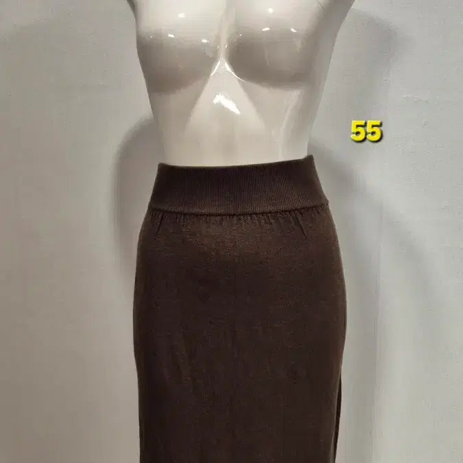 [BUNJANG] Brown Knit Long Skirt - Size 55 / 브라운 니트 롱 스커트 55 사이즈 ls3