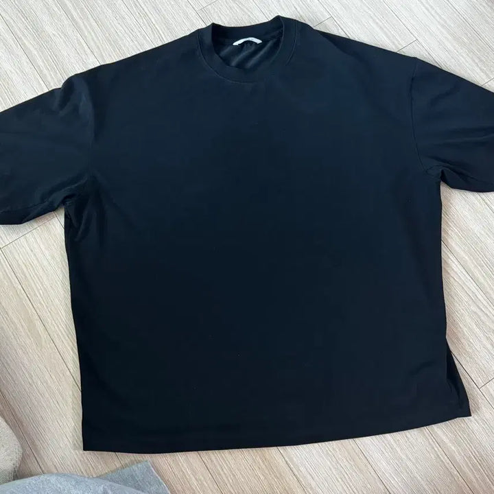 [BUNJANG] Juang Homme Silk Short Sleeve T-Shirt Black / 주앙옴므 실켓 반팔 티셔츠 블랙