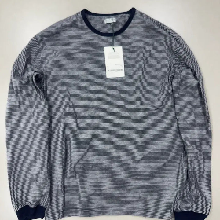 [BUNJANG] BEHEAVYER Stripe Crewneck Long Sleeve Shirt (Gray/Navy) / BEHEAVYER CREWNECK STRIPE L.S SHIRTS
