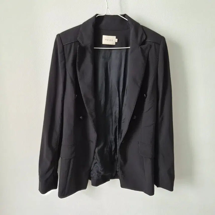 [BUNJANG] REISS Black Double Button Slim Fit Blazer Jacket / REISS 리스 블랙 더블 버튼 자켓