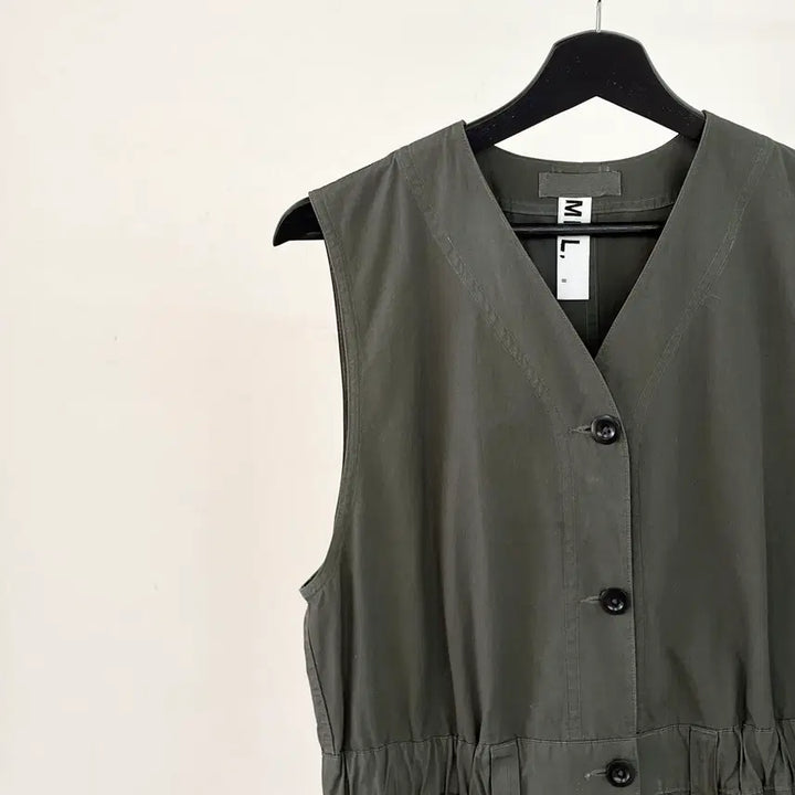 [BUNJANG] Margaret Howell Dark Green Cotton Midi Dress / 마가렛 호웰 다크 그린 코튼 미디 드레스