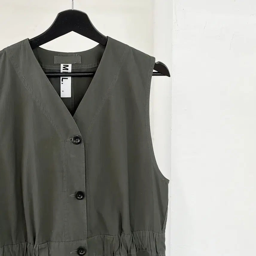 [BUNJANG] Margaret Howell Dark Green Cotton Midi Dress / 마가렛 호웰 다크 그린 코튼 미디 드레스
