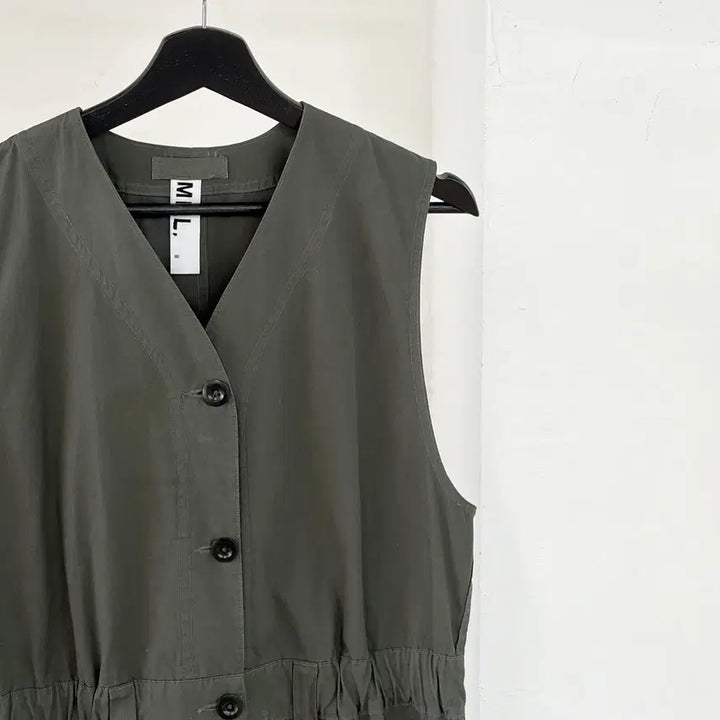 [BUNJANG] Margaret Howell Dark Green Cotton Midi Dress / 마가렛 호웰 다크 그린 코튼 미디 드레스