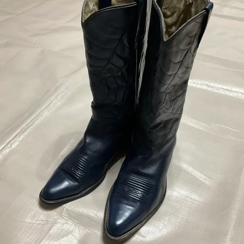 [BUNJANG] Vintage Western Boots Navy / 빈티지 웨스턴 부츠 네이비