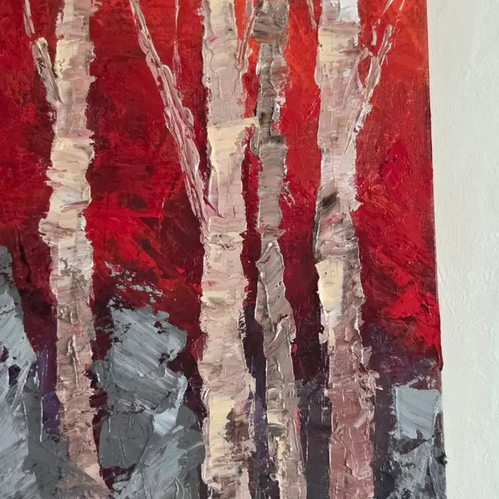 [BUNJANG] Birch Forest Oil Painting / 자작나무숲   유화그림