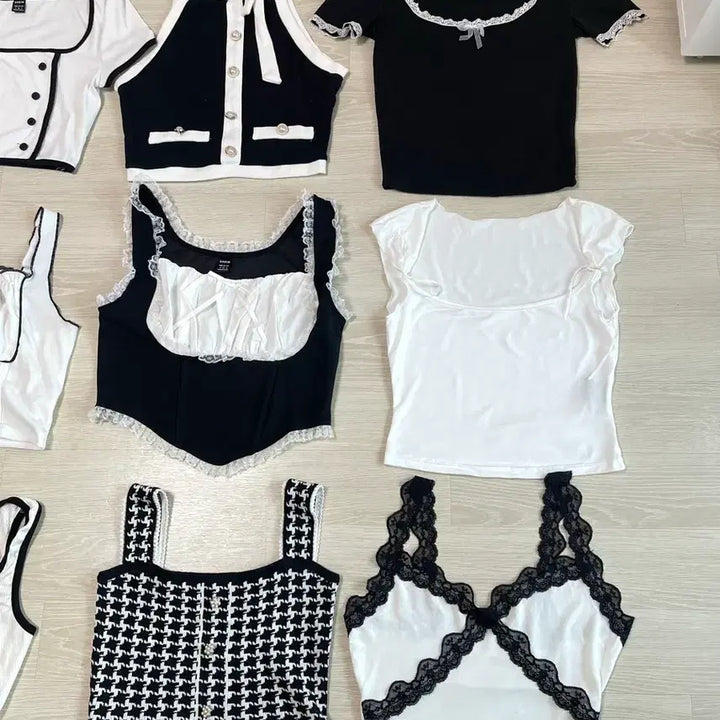 [BUNJANG] Halterneck Sleeveless Top / 민소매 홀터넥 나시 bj의상 방송복