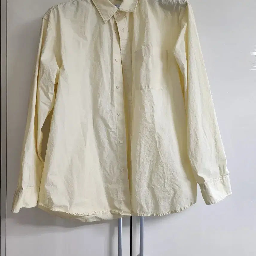 [BUNJANG] Musinsa Washed Poplin Shirt Yellow / 무신사 워시드 포플린셔츠 옐로우