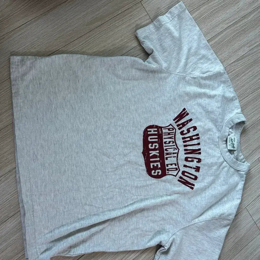 [BUNJANG] Uniform Bridge Printing Short Sleeve T-Shirt Oatmeal L / 유니폼브릿지 프린팅 반팔 티셔츠 오트밀 L