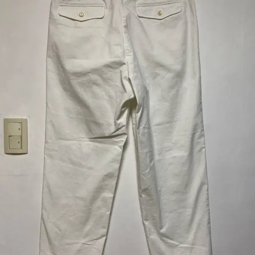 [BUNJANG] HAZZYS British Heritage Line White Chino Pants Size 86 / [HAZZYS] 헤지스 브리티쉬 헤리티지 라인 화이트 치노 팬츠 86
