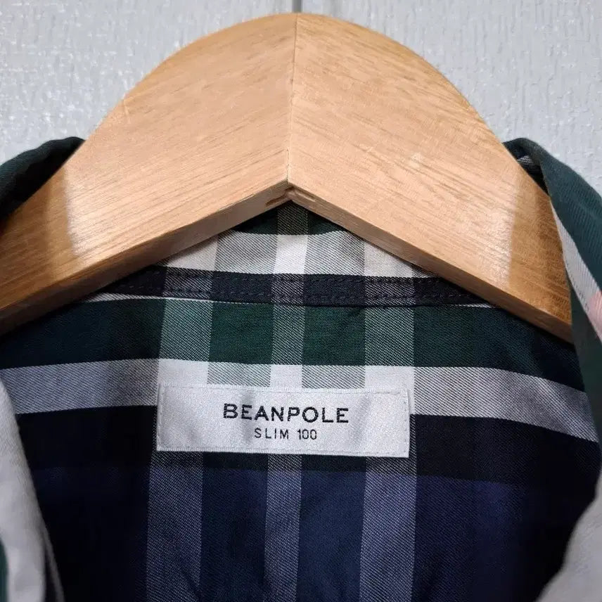 [BUNJANG] Beanpole Slim Fit Check Short Sleeve Shirt / 빈폴 슬림핏 체크 반팔셔츠 100