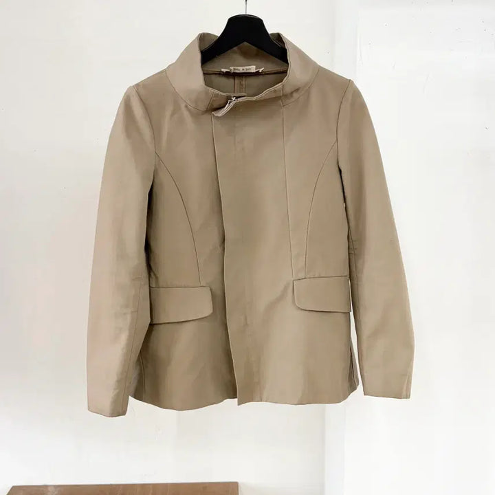 [BUNJANG] Marni Beige High Neck Cotton Blouson Jacket / 마르니 베이지 하이넥 코튼 블루종 자켓
