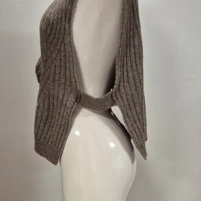 [BUNJANG] Cable Knit Vest Brown Free Size / 케이블 니트 베스트 조끼 브라운 프리 상20