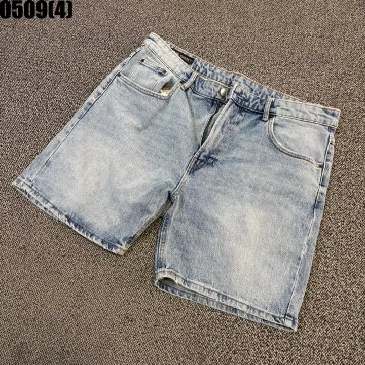 [BUNJANG] Zara Washed Denim Shorts EUR 46 / 자라 워싱 데님 반바지 숏팬츠 EUR 46 | 0509