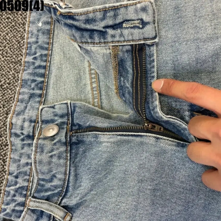 [BUNJANG] Zara Washed Denim Shorts EUR 46 / 자라 워싱 데님 반바지 숏팬츠 EUR 46 | 0509