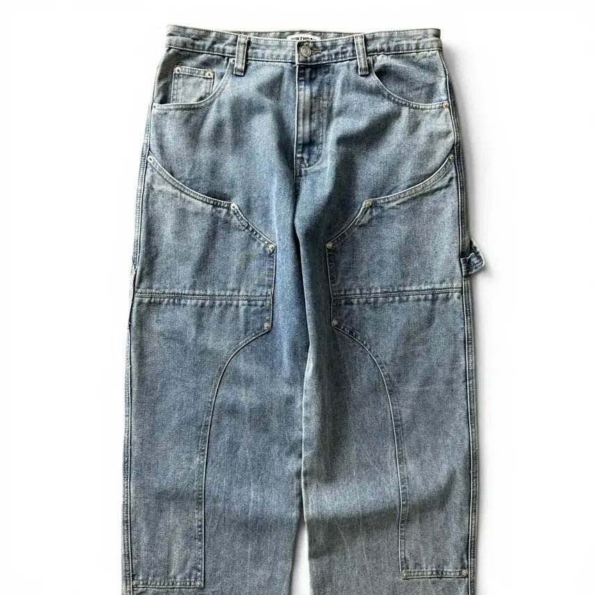 [BUNJANG] BIRTHDAY Washed Denim Carpenter Pants / BIRTHDAY Washed Denim Carpenter Pants