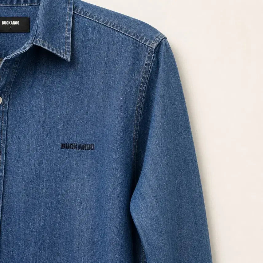 [BUNJANG] Buckaroo Indigo Denim Shirt (L) / 버커루 데님셔츠 인디고 100(L) / 얇은 청남방 / 봄여름 간절기