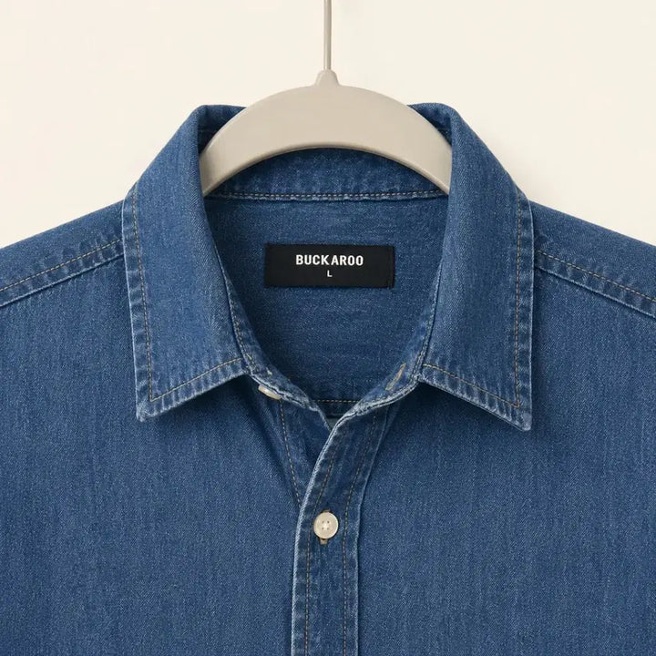 [BUNJANG] Buckaroo Indigo Denim Shirt (L) / 버커루 데님셔츠 인디고 100(L) / 얇은 청남방 / 봄여름 간절기