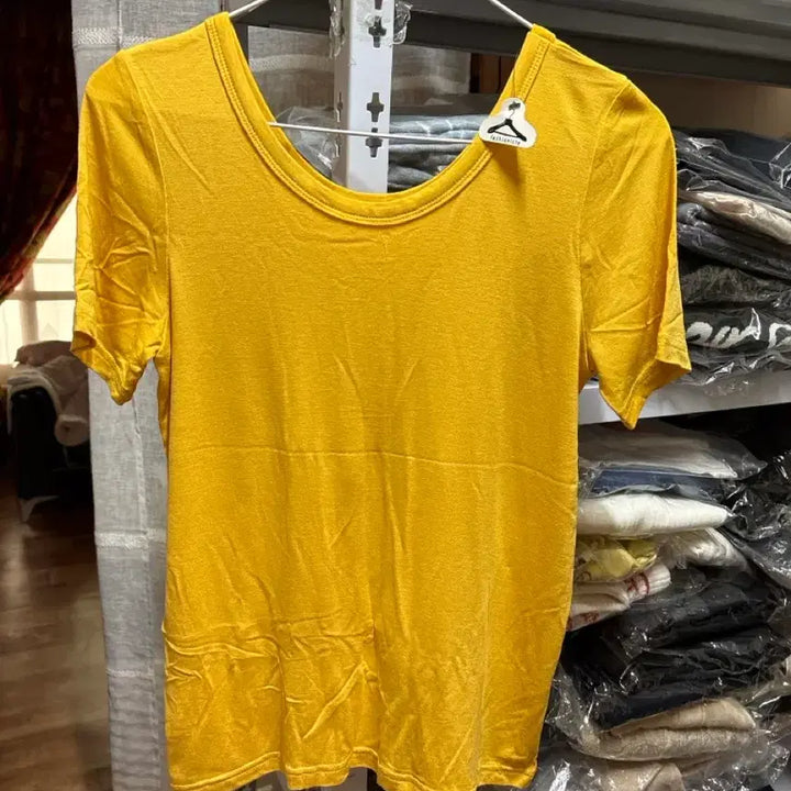 [BUNJANG] Fashionista Yellow Short-Sleeve T-Shirt / Fashionista 반팔 티셔츠 옐로우