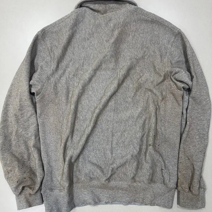 [BUNJANG] BEHEAVYER Distressed Quarter Zip Sweatshirt Dust Grey / BEHEAVYER DISTRESSED QUARTER ZIP SWEAT