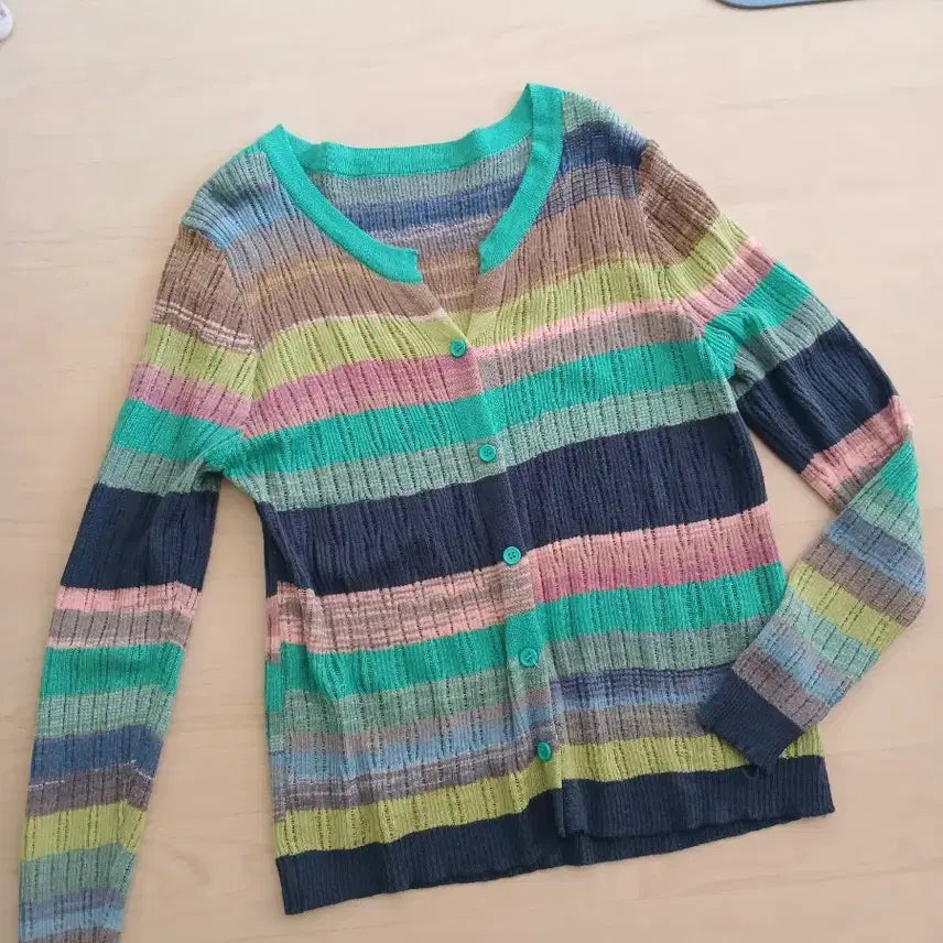 [BUNJANG] Altbeny Striped Knit Cardigan / 1회착용) 다양한 색감, 봄여름용 가디건