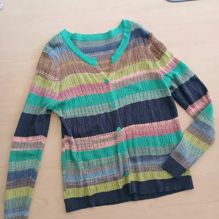 [BUNJANG] Altbeny Striped Knit Cardigan / 1회착용) 다양한 색감, 봄여름용 가디건