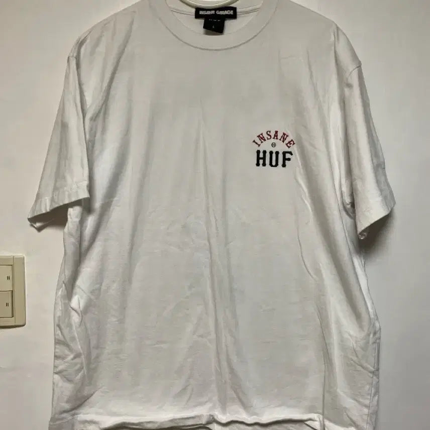 [BUNJANG] HUF x Insane Garage Short Sleeve T-Shirt White L / [HUF] 허프 X 인세인게러지반팔 티셔츠 화이트 L
