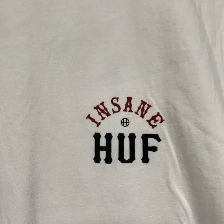 [BUNJANG] HUF x Insane Garage Short Sleeve T-Shirt White L / [HUF] 허프 X 인세인게러지반팔 티셔츠 화이트 L