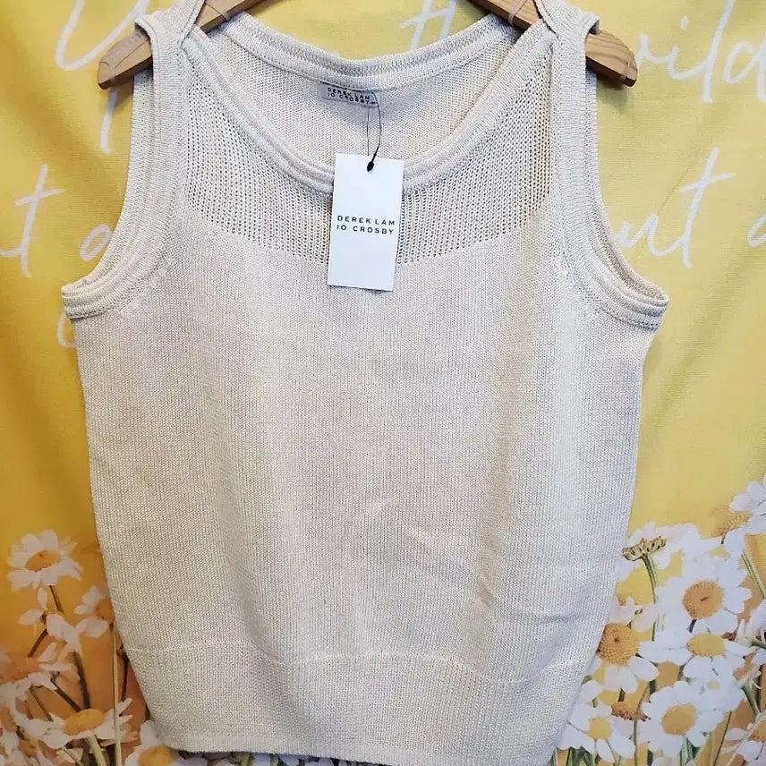[BUNJANG] Derek Lam 10 Crosby Knit Tank Top Size 66 Ivory / 미사용/데렉 램 10 크로스비 니트 탱크탑 66