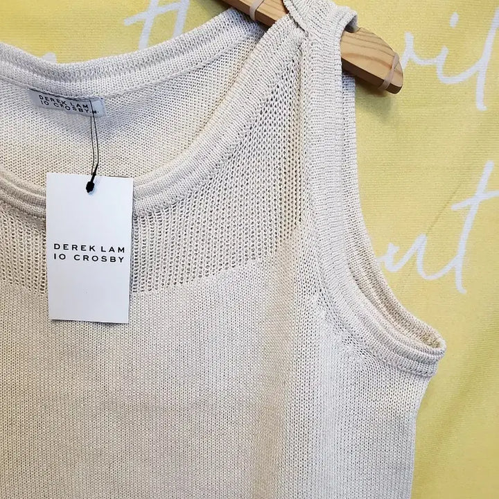 [BUNJANG] Derek Lam 10 Crosby Knit Tank Top Size 66 Ivory / 미사용/데렉 램 10 크로스비 니트 탱크탑 66