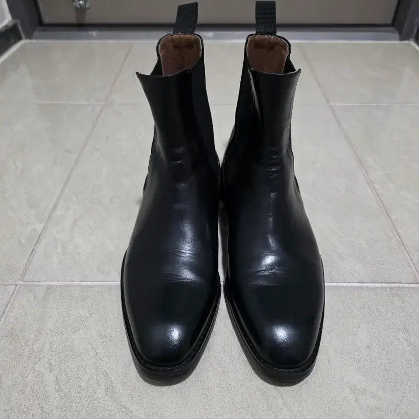 [BUNJANG] Thomas Club Saint Laurent Style Black Leather Chelsea Boots / 토마스클럽 생로랑st 블랙 레더 첼시 부츠