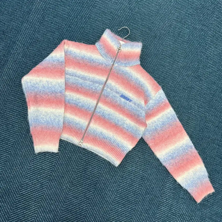 [BUNJANG] NERDY Two-Way Knit Zip-Up (Women&