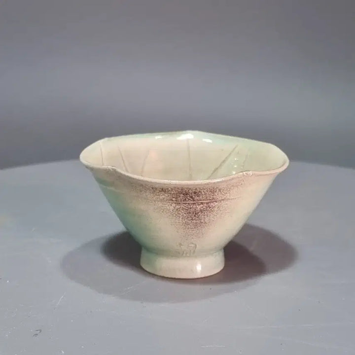 [BUNJANG] Celadon Tea Bowl / 화형다완. 도자기 찻잔 다완 연한 민트색. 지름7.2 높이 4.2
