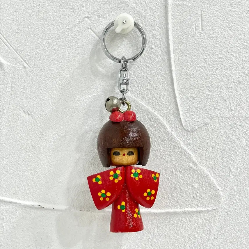 [BUNJANG] 90s Vintage Japanese Kokeshi Doll Keychain / [90s 빈티지] 일본 고전 코케시 인형 키링