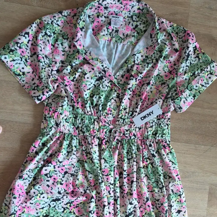 [BUNJANG] DKNY Floral Pattern Long Dress Size 77 / 정품 DKNY 롱 원피스 새상품 77